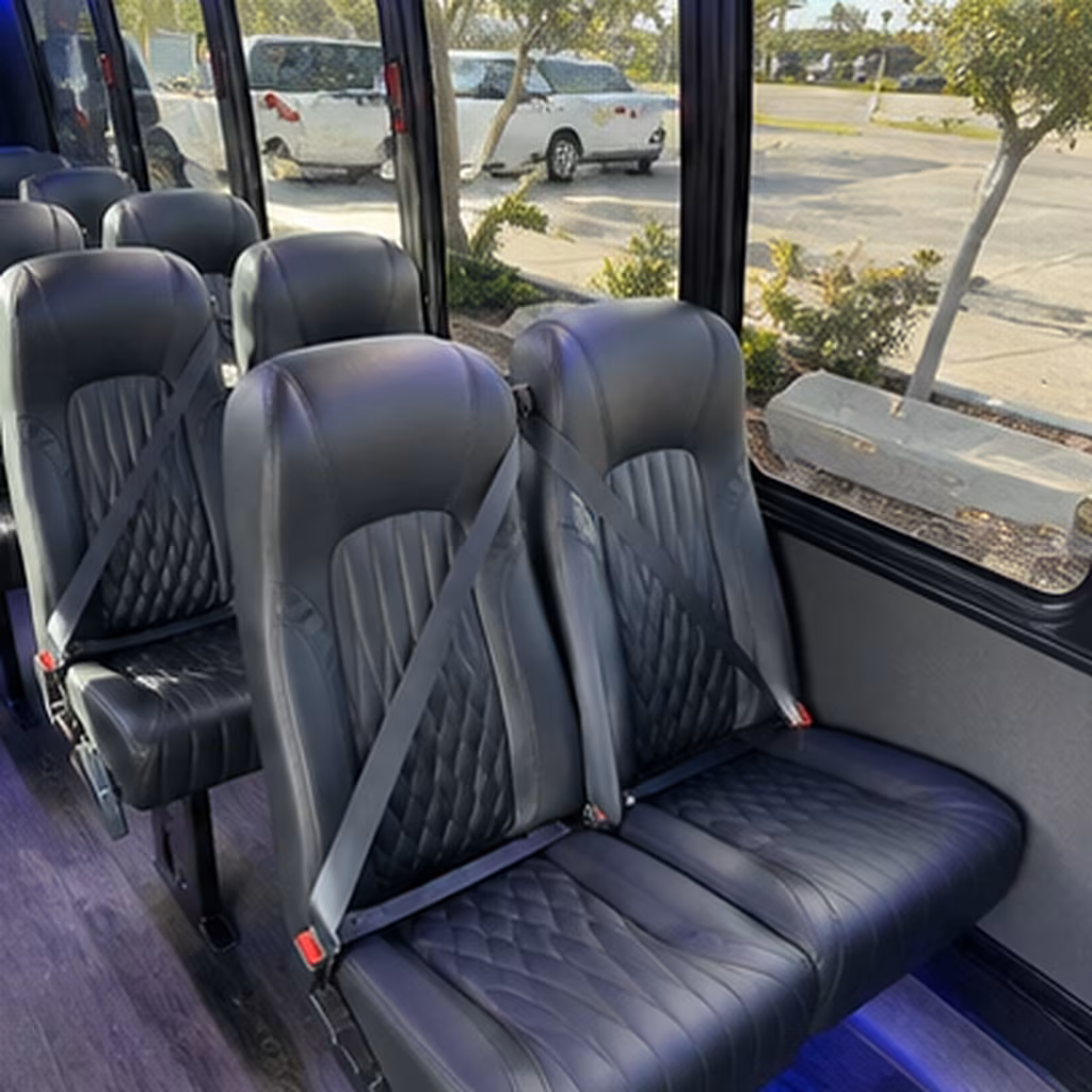 Anchorage anchorage airport transportation party bus interior