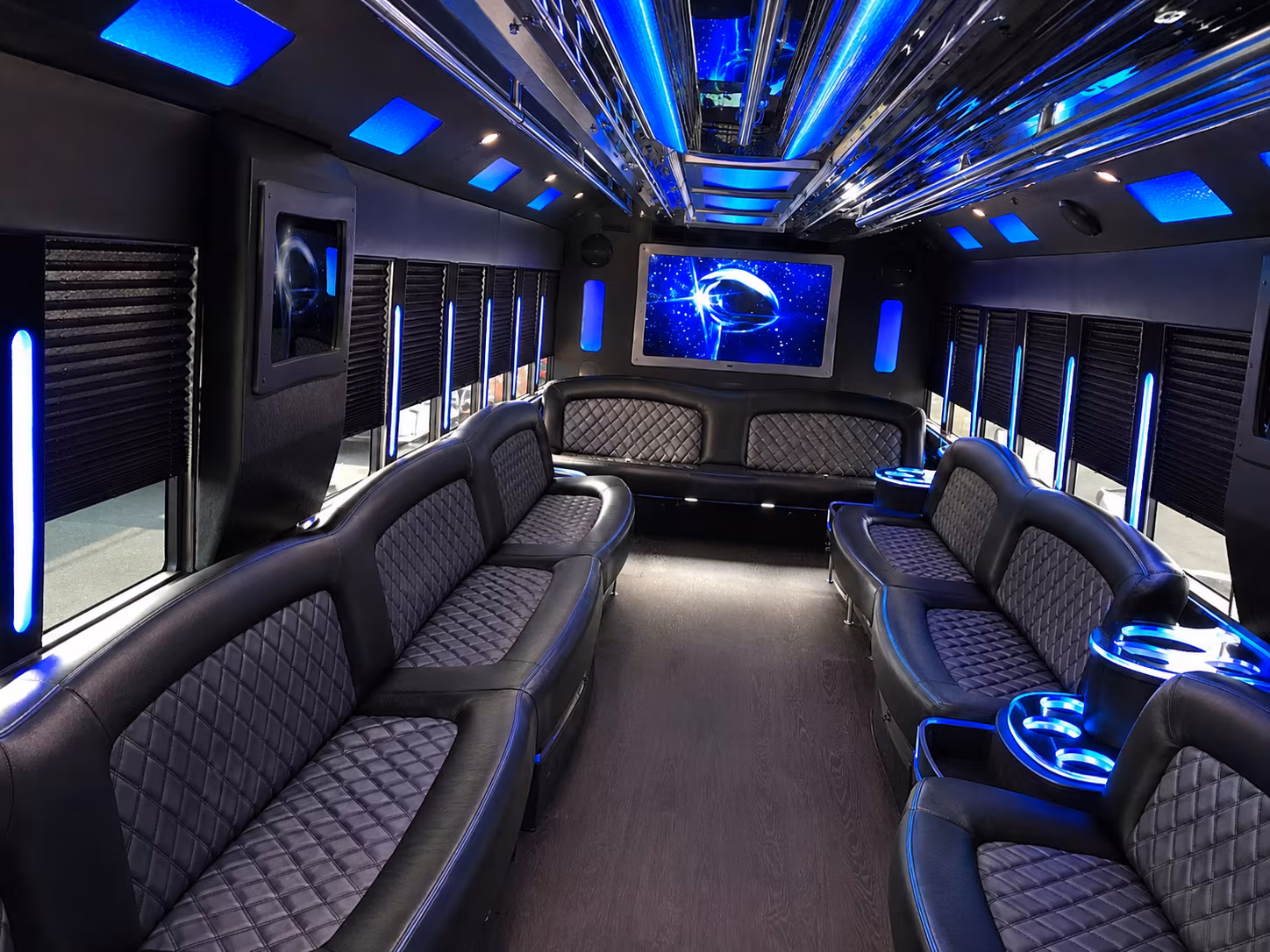 Anchorage Private Event Transportation party bus interior
