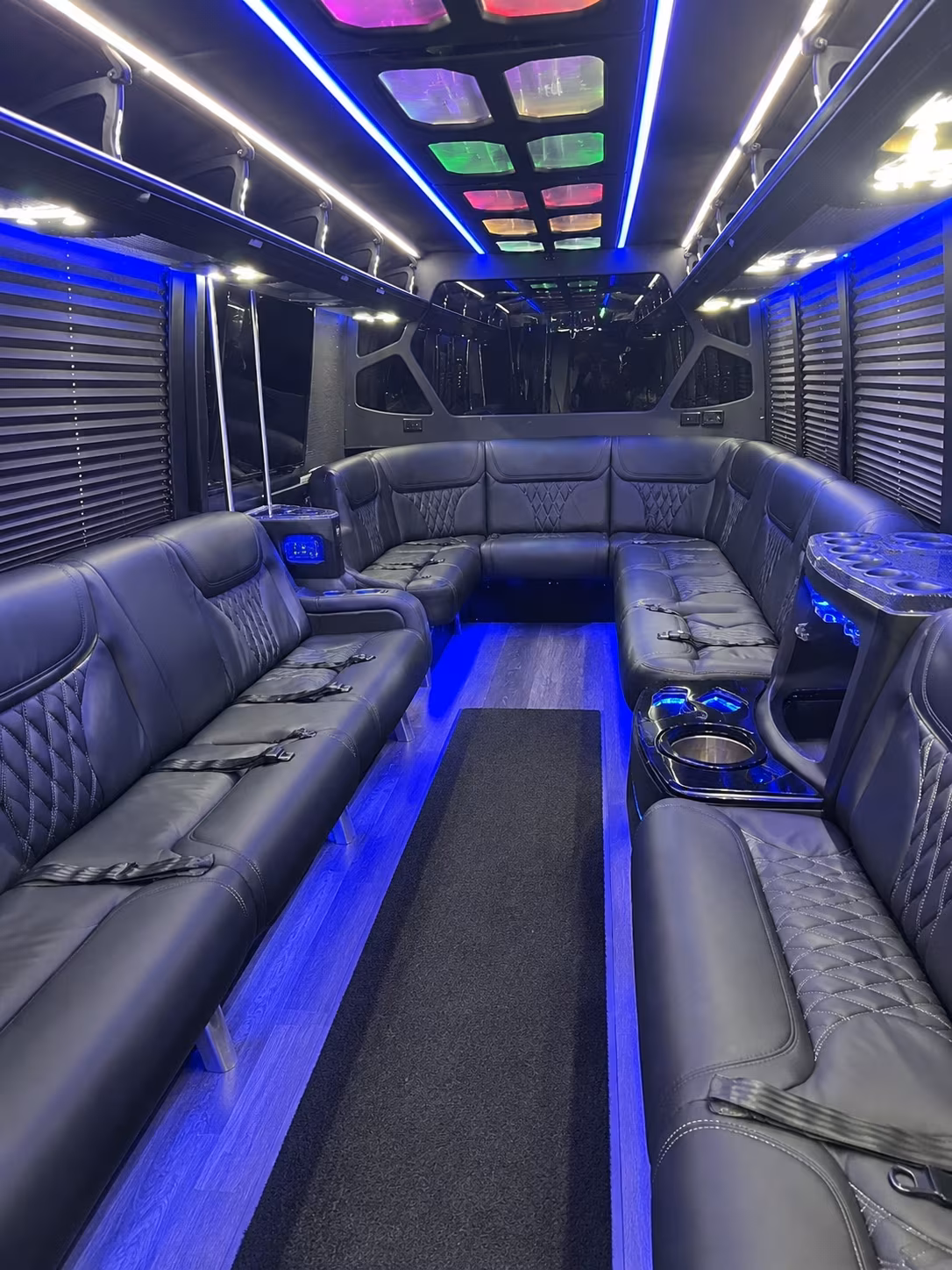 Anchorage Prom & Homecoming Transportation party bus interior