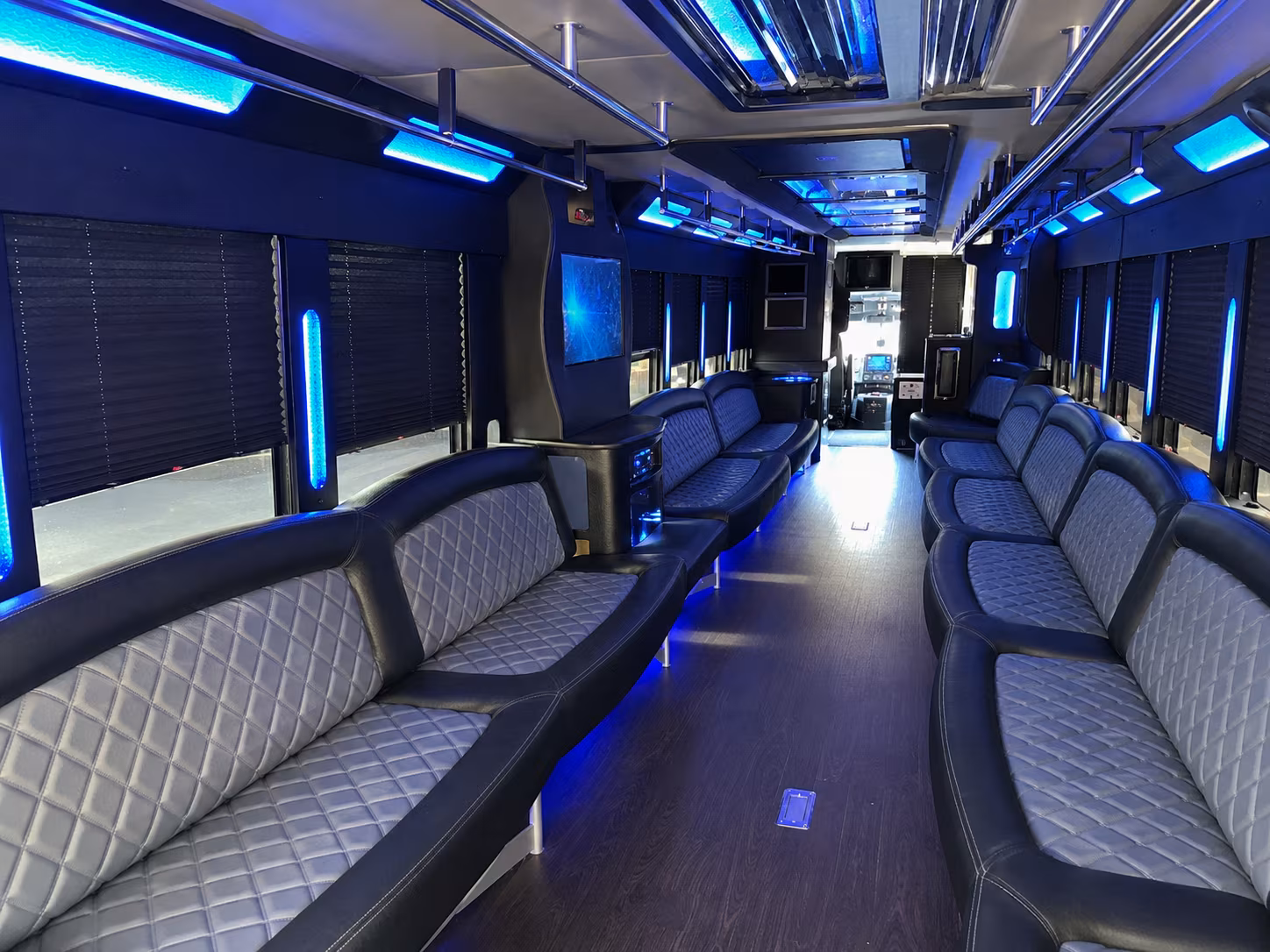 Anchorage Sporting Event Transportation party bus interior