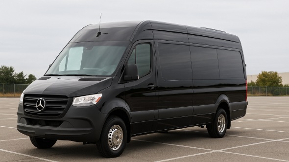 Exterior of Charter Bus Company Homer's 14 Passenger Sprinter Limousine in Homer
