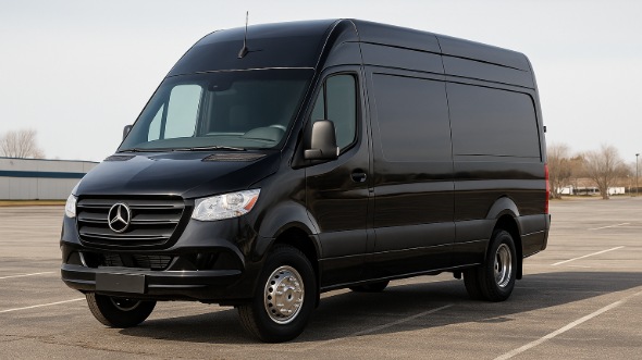Exterior of Charter Bus Company Hope's 14 Passenger Sprinter Limousine in Hope