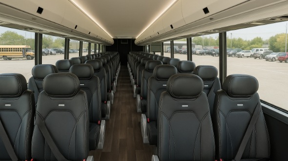 Interior of Charter Bus Company Anchorage's 25 Passenger Minibus in Anchorage