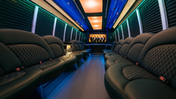 Interior of Anchorage Party Bus Company's 25 Passenger Party Bus in Anchorage