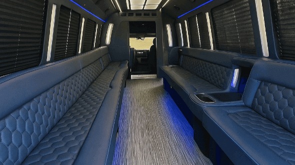 Interior of Charter Bus Company Kenai's 25 Passenger Party Bus in Kenai