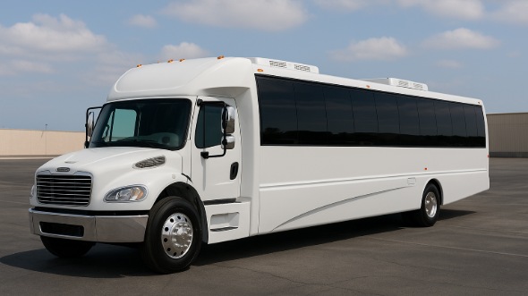 Exterior of Charter Bus Company Palmer's 28 Passenger Party Bus in Palmer