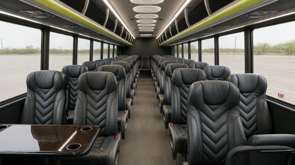 Interior of Charter Bus Company Anchorage's 30 Passenger Minibus in Anchorage