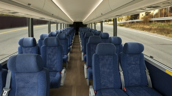 Interior of Charter Bus Company Anchorage's 35 Passenger Minibus in Anchorage