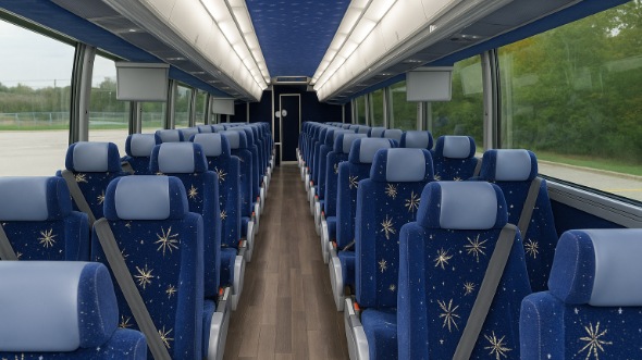 Interior of Charter Bus Company Anchorage's 40 Passenger Charter Bus in Anchorage