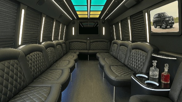 Interior of Anchorage Party Bus Company's 40 Passenger Party Bus in Anchorage