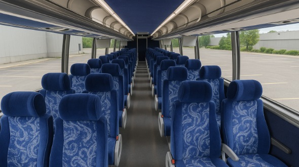 Interior of Charter Bus Company Anchorage's 48 Passenger Charter Bus in Anchorage