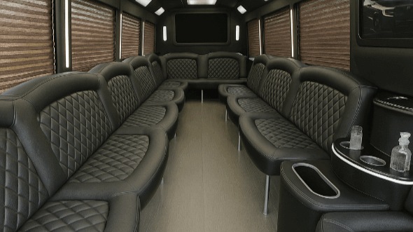 Interior of Charter Bus Company Hope's 50 Passenger Party Bus in Hope