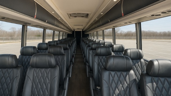 Interior of Charter Bus Company Anchorage's ADA Charter Bus in Anchorage
