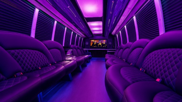 anchorage 25 passenger party bus inside