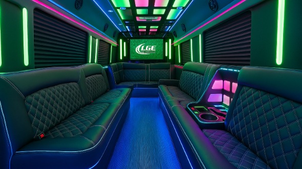 anchorage 40 passenger party bus interior